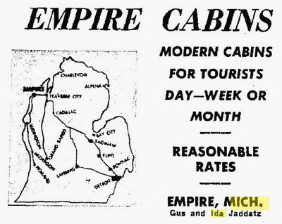 Empire Cabins - 1955 Ad (newer photo)